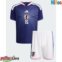 Camiseta Japón Daichi Kamada #15 Primera Equipación para niños Mundial 2026 manga corta (+ pantalones cortos)